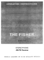 Fisher 800-TX - Owners Manual